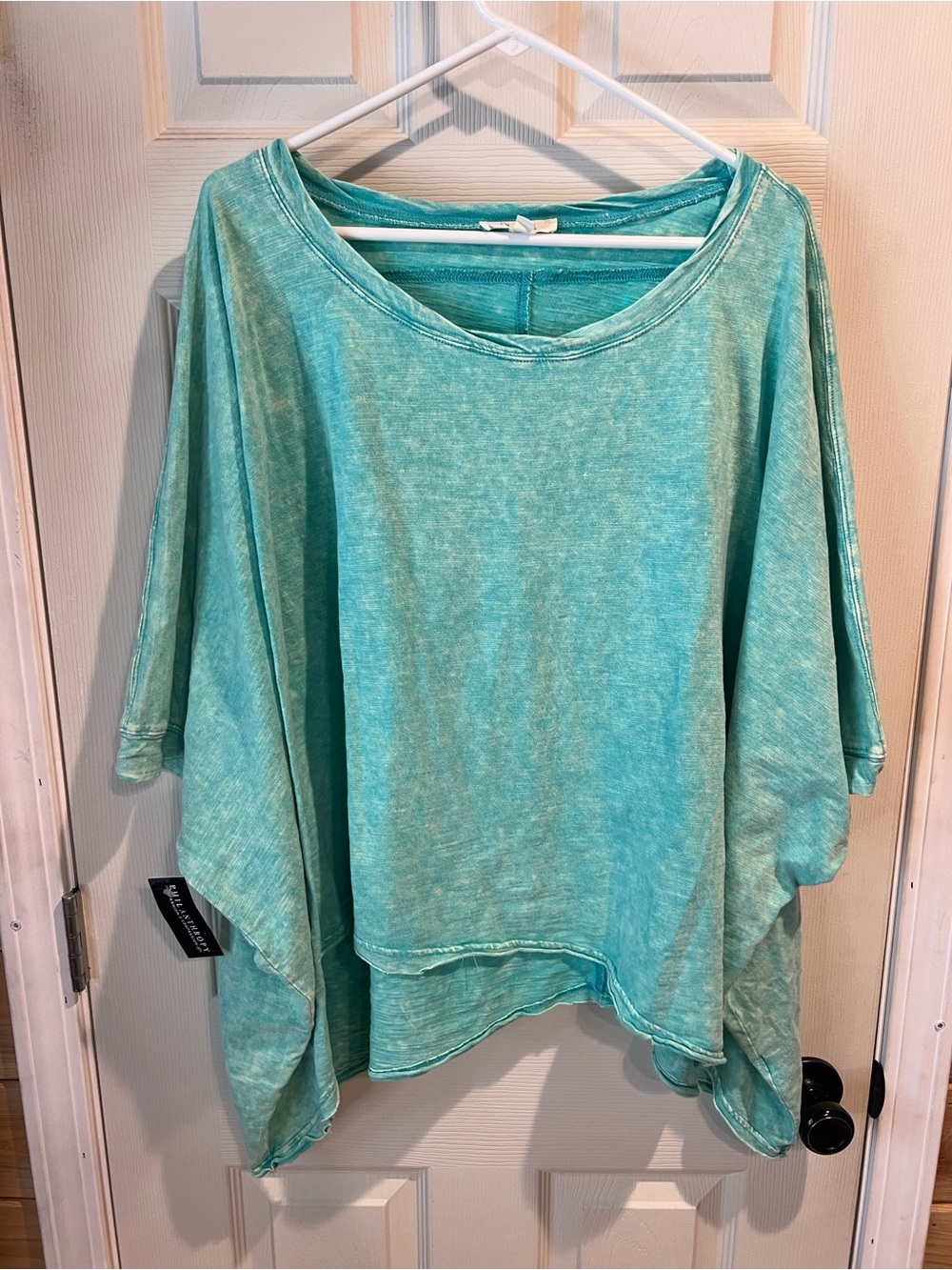 Oli & Hali Washed Teal Scoop Neck Tunic